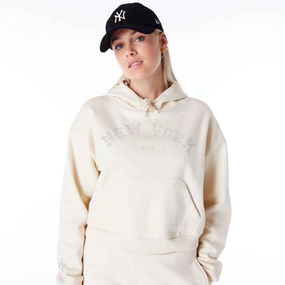 SWEAT WOMAN MLB DIAMANTE NEW YORK YANKEES BIEGE