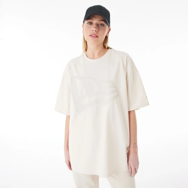 T-SHIRT NEW ERA FLAG BIEGE