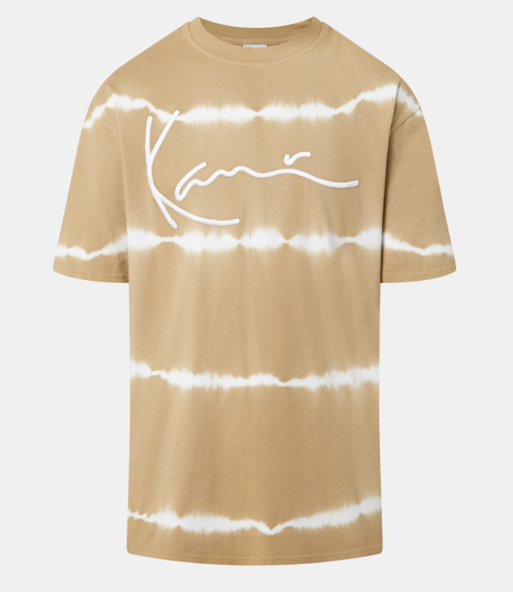 T-SHIRT KARL KANI SIGNATURE TIE DYE SAND WHITE