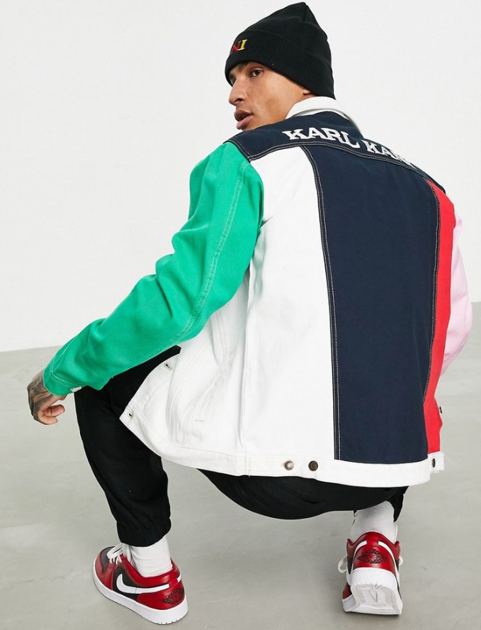 KARL KANI BLOCK TWILL JACKET