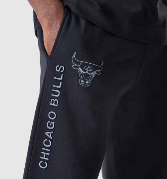 Chicago Bulls NBA Linear Black Straight Leg Joggers