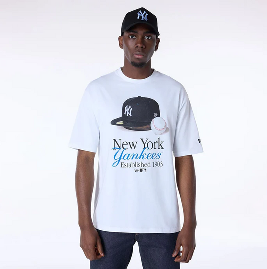 T-SHIRT NEW ERA NEW YORK YANKEES SCRIPT GRAPHIC