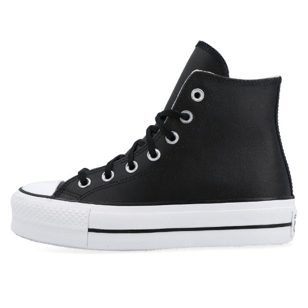 CHUCK TAYLOR ALL STAR LEATHER PLATFORM HI BLACK