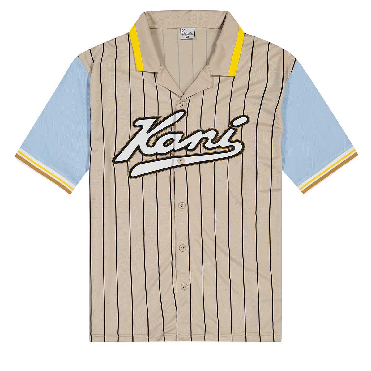 JERSEY KARL KANI VARSITY PINSTRIPE BASEBALL