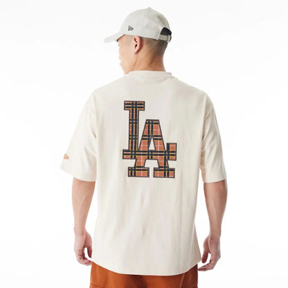 T-SHIRT MLB TARTAN LOS ANGELS DODGERS BIEGE