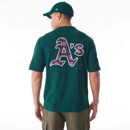 T-SHIRT MLB TARTAN OAKLAND ATHLETICS DARK GREEN