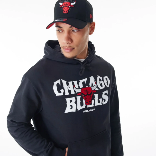 SWEAT CHICAGO BULLS NBA GRAPHIC BLACK OVERSIZED