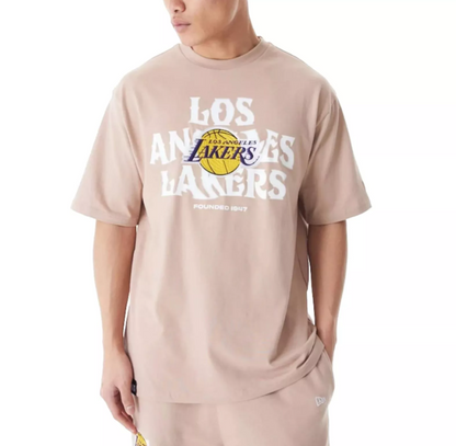 T-SHIRT NBA  GRAPHIC LOS LAKERS BIEGE