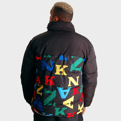 CASACO KARL KANI RETRO BLOCK REVERSIBLE PUFFER