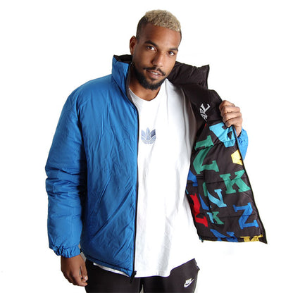 CASACO KARL KANI RETRO BLOCK REVERSIBLE PUFFER