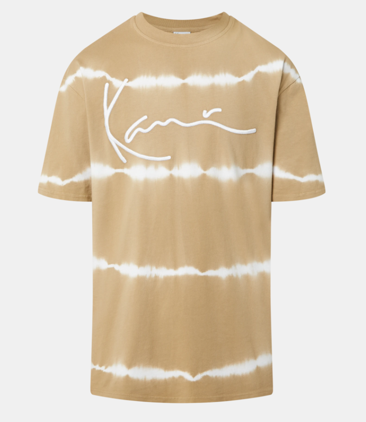 T-SHIRT KARL KANI  SIGNATURE TIE DYE SAND WHITE