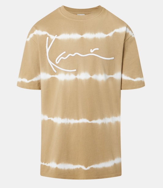 T-SHIRT KARL KANI  SIGNATURE TIE DYE SAND WHITE