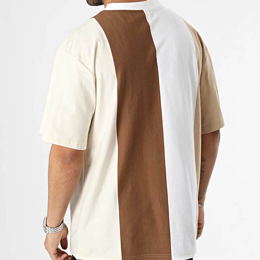 T-SHIRT KARL KANI CHEST SIGNATURE OS STRIPE