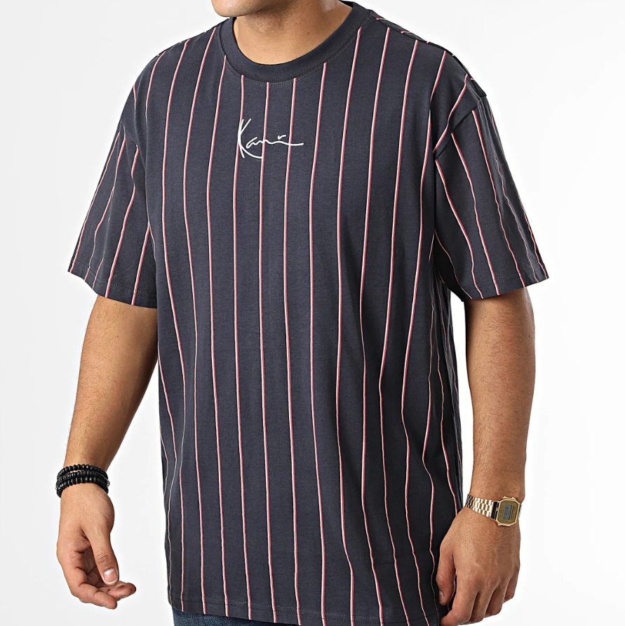 T-SHIRT KARL KANI SMALL SIGNATURE PINSTRIPE