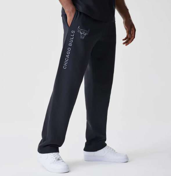 Chicago Bulls NBA Linear Black Straight Leg Joggers