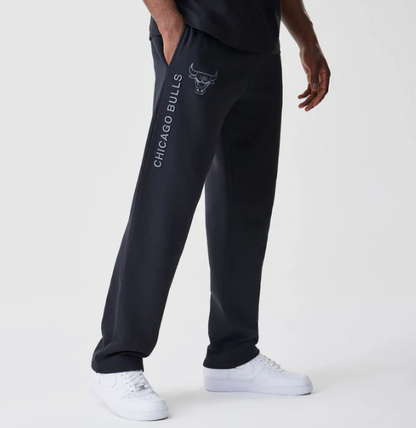 Chicago Bulls NBA Linear Black Straight Leg Joggers