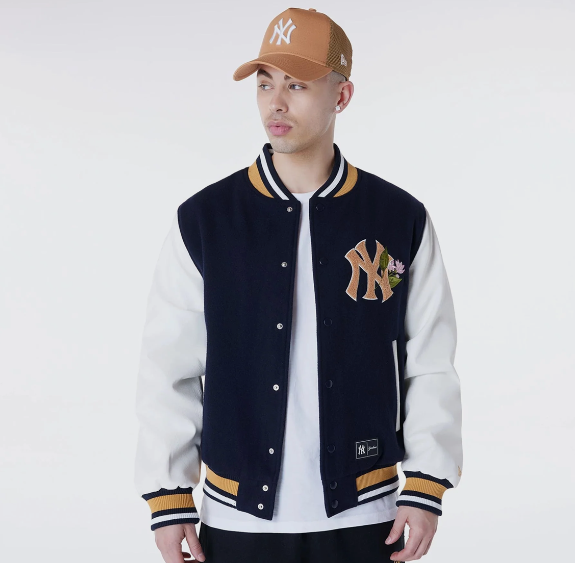 MLB Floral Varsity Jacket New York Yankees