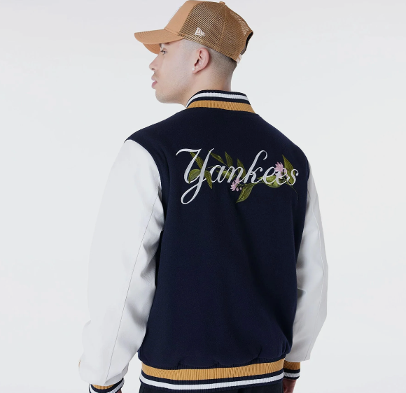 MLB Floral Varsity Jacket New York Yankees