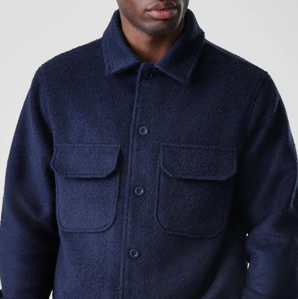New Era Borg Navy Shacket