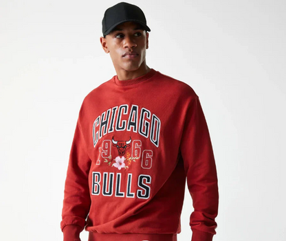 CREW NECK bulls NBA FLORAL